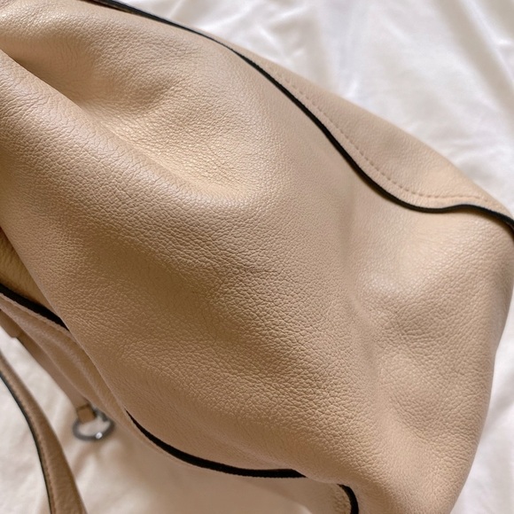 Calvin Klein Pebbled Leather Shoulder Tote Bag – Beige - Picture 11 of 16